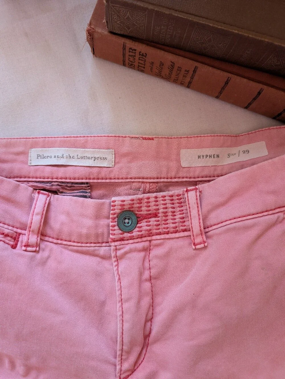 Anthropologie Pilcro And The Letterpress Hyphen Pink Chino Shorts - Size 29